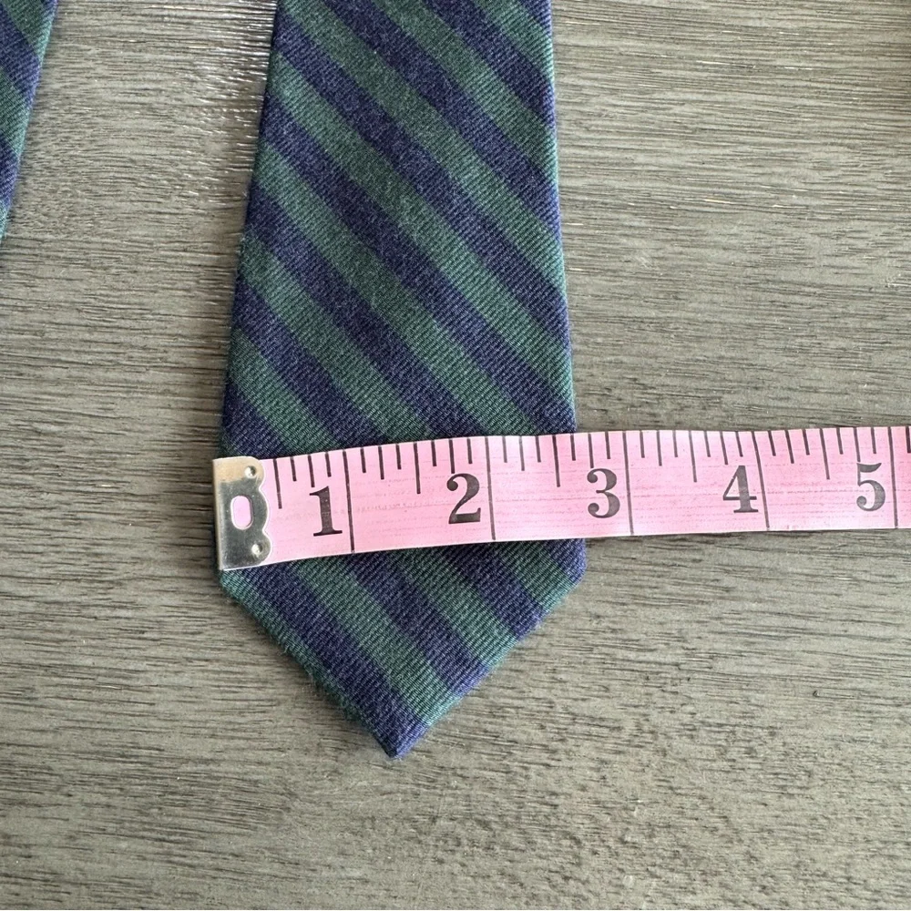 J. Crew Dark Green Wool And Silk Tie Skinny Navy Blue